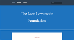 Desktop Screenshot of lowensteinfdn.org