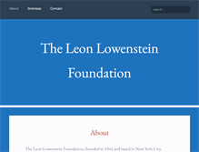 Tablet Screenshot of lowensteinfdn.org